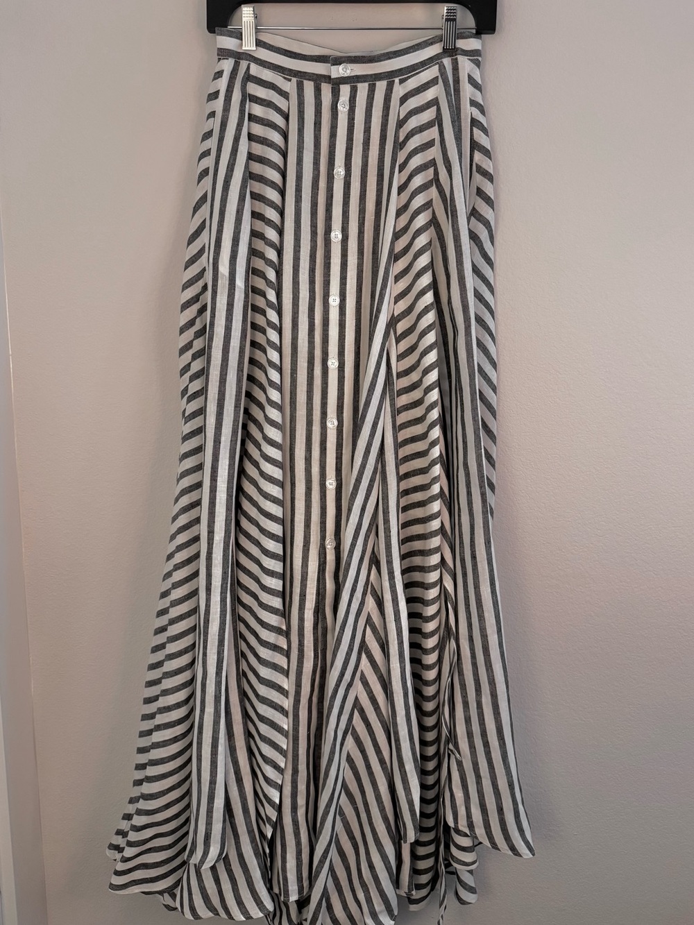 Ralph Lauren Collection Shamus Striped Linen Maxiskirt - Picture 2 of 12